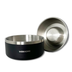 WENHOME Dual Purpose Bowl Set: 64 OZ Insulated Pet Bowl + Heavy Duty Slow Feeder