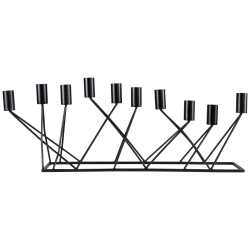 NORTHLIGHT Modern 10 Taper Candle Holder Candelabra - 22.5" - In Black