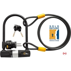 VIA VELO Bike U Lock With Cable | Heavy Duty 14MM Shackle & 10MM X 1.8M Cable, Mounting Bracket Included