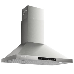 VIKIO 36 Inch Ducted 980-Cfm Recirculating Stainless Steel Wall-Mounted Range Hood With Filter In Charcoal