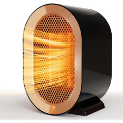 QQT ‎23 X 16.3 X 14.5 Cm Space Heater 1200W Ptc Space Heater for Indoor Use Quiet Desk Heater for Office Energy Saving Bathroom Heater Dark In Black