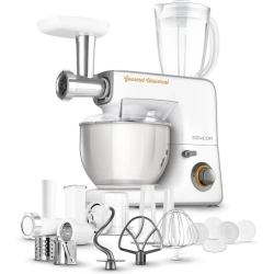 SENCOR Stm3700Wh 10 Speed Multi-Function All-In-One Stand Mixer With 18 Specialized Attachments – In White