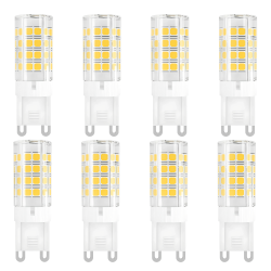 STRAK G9 Led Bulb Dimmable, 7W (60W Equivalent) Halogen Light Bulb, 5000K Cool White, 600Lm, Ideal for Chandelier, Ceiling Fan Lighting, Standard G9