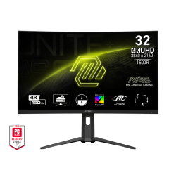 MSI - - 31.5" 4K Uhd Curved Gaming Monitor 1500R 3840 X 2160 Va Panel, 160Hz / 1Ms, Adaptive-Sync - Dp 1.4A, USB Type-C, Height Adjustable (Mag