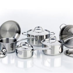 MEYER CANADA Meyer Accolade Stainless Steel Cookware Set, 11-Piece,