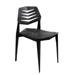 SUNNYDAZE DECOR Sunnydaze Matisse Polypropylene Outdoor Dining Chair - In Black