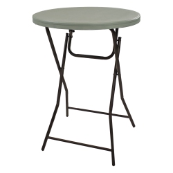 SUNNYDAZE DECOR Sunnydaze Folding Round Patio Bar-Height Table - 31.75 In - In Gray