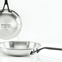 KITCHENAID 5-Ply Clad Stainless Steel Frying Pan Set, 2-Piece, Polished Stainless Steel