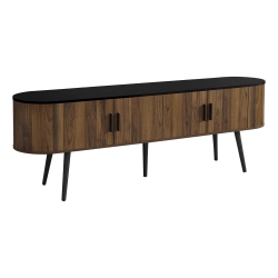 MONARCH SPECIALTIES I 2784 - Tv Stand, 72 Inch, Media Entertainment Center, Storage Cabinet, Console, Storage Shelves, Bedroom, Living Room, Walnut