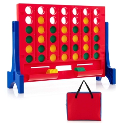 COSTWAY Wall Mounted Or Tabletop Giant 4 In A Row Jumbo 4-To-Score Connect Game Set
