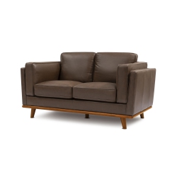 VALENCIA Artisan Leather Loveseat, Chocolate