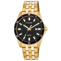 CITIZEN Mens Quartz Japanese Quartz Watch 42MM Two-Tone Stainless Steel & Resin Case Gold-Tone Stainless Steel Bracelet With Dial (Bi5052-59E)