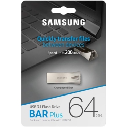 SAMSUNG Muf-64Be 64GB 3.0 (3.1 Gen 1) USB Type-A Connector USB Flash Drive In Silver