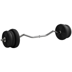 SOOZIER 50Lbs Barbell Weight Set, Adjustable Weights for Home Gym With Curl Bar And Non-Slip Handle, for Women And Men Weight Lifting Training