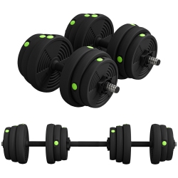 SOOZIER 2-In-1 Adjustable Weight Barbell & Dumbbells Set, Free Weights Set With Non-Slip Handlebars for Men And Women Home Gym Training, 55Lbs