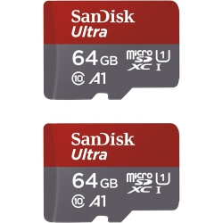 SANDISK 64GB X2 (128GB) Microsdxc Ultra Uhs-1 Memory Card