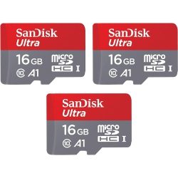 SANDISK 16GB 3-Pack Ultra Microsdhc Uhs-I Memory Card (3X16GB) - Sdsquar-016G-Gn6Mm