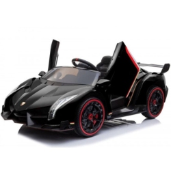 KIDSVIP Kids Ride On Lamborghini Veneno 12V Battery Powered 4X4 Awd Remote Control Car: Rubber Wheels, Butterfly Doors, 1 Leather Seat, Music