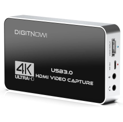 DIGITNOW 4K Video Capture Card, USB3.0 HDMI Game Capture Device With HDMI Loop-Out, 4K60 Capture No-Lag Passthrough