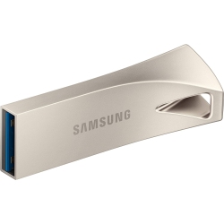 SAMSUNG 128GB USB 3.1 Flash Drive Bar Plus Champagne Up to 300Mb/s (Muf-128Be3) In Silver