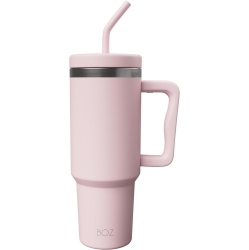 BOZ 40 OZ Tumbler \w Handle And Straw Lid - Cupholder-Friendly, Insulated Stainless Steel Water Bottle, Reusable Travel Mug, Ideal for Hot & Cold