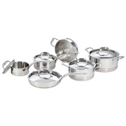 Lagostina 11-Piece Stainless Steel Cookware Set - Silver