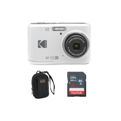KODAK Pixpro Fz45 Friendly Zoom 16Mp Full HD Digital Camera (White) Bundled With 32GB Memory Card And Camera Bag