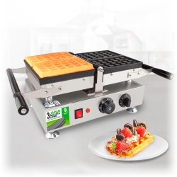 ALDKITCHEN Ap-455 Belgian Waffle Maker Thick | Waffle Maker With Nonstick Coating | Swing Belgian Waffle Iron | 2 Square-Shaped Waffles | 110V