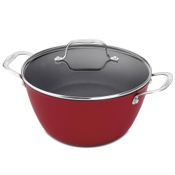 CUISINART 5.2-Quart Round Cove Casserole With Glass Lid (Cil4525-26Rc) In Red
