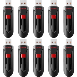SANDISK 64GB 10-Pack Cruzer Glide USB 2.0 Flash Drive (10X64GB) - Sdcz60-064G-B10Ct