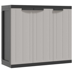 VIDAXL Outdoor Storage Cabinet Grey And 97X37X85 Cm Pp In Black