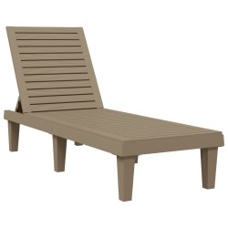 VIDAXL Sun Lounger 155X58X83 Cm Polypropylene In Light Brown