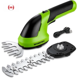 WORKPRO 7.2V 2-In-1 Cordless Grass Shear/hedge Trimmer, Handheld Shrubbery Trimmer With Charger