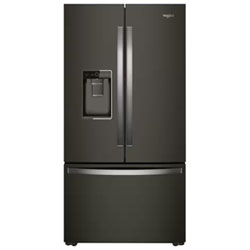 Whirlpool 36" 23.8 Cu. Ft. French Door Refrigerator with Water & Ice Dispenser (WRFC9636RV) - Black Stainless Steel