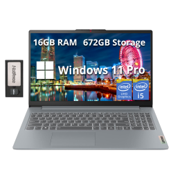 LENOVO Ideapad Slim 3 15.6" Fhd Laptop for Business & Students, I5-13420H, 672GB Storage(512GB SSD+160GB Docking Station), 16GB Ddr5, Uhd Graphics