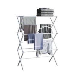 SORTWISE Extendable Clothes Drying Rack, Laundry Drying Rack With Width Adjustable 53Cm to 100Cm for Storage Indoor Outdoor In White