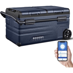 BODEGA Cooler 12 Volt Car Refrigerator, Portable Freezer, Car Fridge Dual Zone Wifi App Control, 80 Quart(75L) -4℉-68℉Car Cooler, 12/24V Dc And