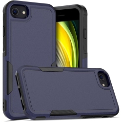 CSMART [Cs] Dual Layers Heavy Duty Rubber Armor Bumper Hard Case Cover for Iphone 7 / 8 / Se (2Nd Gen.) 2020 In Navy