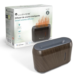 LLOYD'S Smart Aroma Diffuser, 240Ml (Brown) 3 In 1 Aromatherapy Essential Oil Diffuser, Night Lamp \w Relaxing Sounds, Vaporizer Humidifier