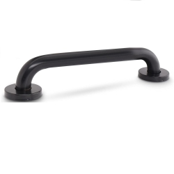 PLUVIAH Bathroom Grab Bar Handle for Seniors (12 Inch, 1 Pack, Black) Hand Rail for Shower, Toilet, Tub, Handicap, Elderly, Injury, Kid, Senior