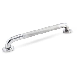 PLUVIAH Bathroom Grab Bar Handle for Seniors (24 Inch, 1 Pack, Silver) Anti Slip Safety Grip for Shower, Toilet, Tub, Handicap, Elderly, Injury