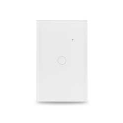 LLOYD'S Smart Wifi Switch, Compatible With Alexa And Google Home, 100-240 V~ 50/60 Hz, 15 A, Tempered Glass, Color: White. (1-Gang)