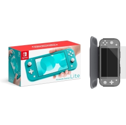 NINTENDO Switch Lite With Flip Case & Screen Protector In Turquoise
