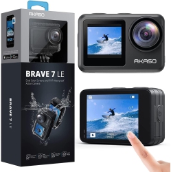 AKASO Refurbished (Excellent) - Brave 7 Le Dual Display 4K 30Fps 20Mp Wifi Action Camera With Touch Screen