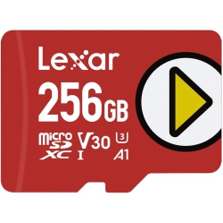 LEXAR 256GB Play Microsdxc Memory Card, Uhs-I, C10, U3, V30, A1, Full-HD Video, Up to 160/100 Mb/s, Expanded Storage for Nintendo-Switch, Gaming