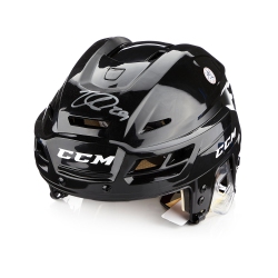 AJ SPORTS Nathan Mackinnon Signed Ccm Tacks Hockey Helmet In Black