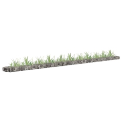 VIDAXL Gabion Raised Bed Galvanized Steel 177.2"x11.8"x3.9