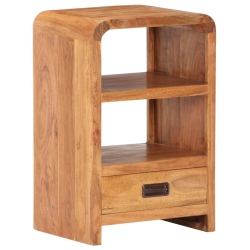VIDAXL Bedside Table 40X30X60 Cm Solid Acacia Wood Honey Finish