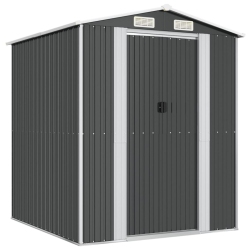 VIDAXL Garden Shed Anthracite 192X191X223 Cm Galvanised Steel