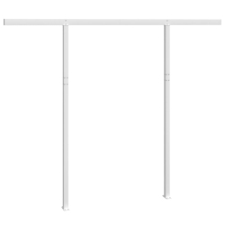 VIDAXL Awning Post Set 300X245 Cm Iron In White